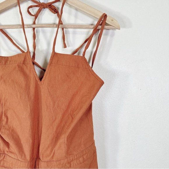 Anthropologie Maeve The Colette Strappy Jumpsuit in Cedar Orange Brown - Picture 6 of 16